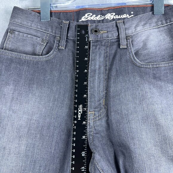 Eddie Bauer Straight Leg Jeans Specially Dyed Mid Rise Women's Gray Size 30X30 - Picture 8 of 12